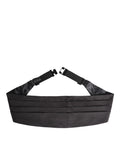 Dolce & Gabbana Schwarzer Herren 100% Seidengürtel Breite Taille Kummerbund