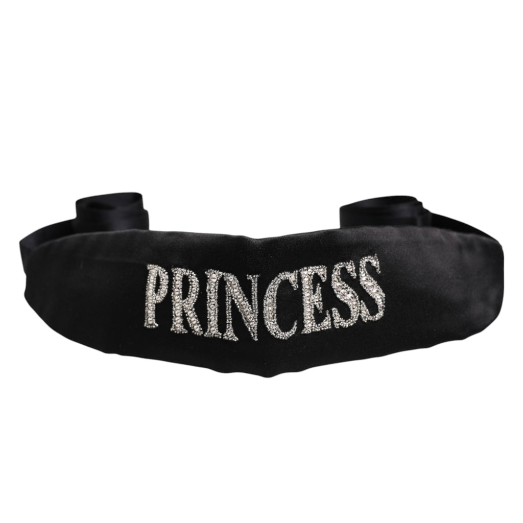 Dolce & Gabbana Schwarzer Prinzessin Fantasy geflochtener Taillengürtel