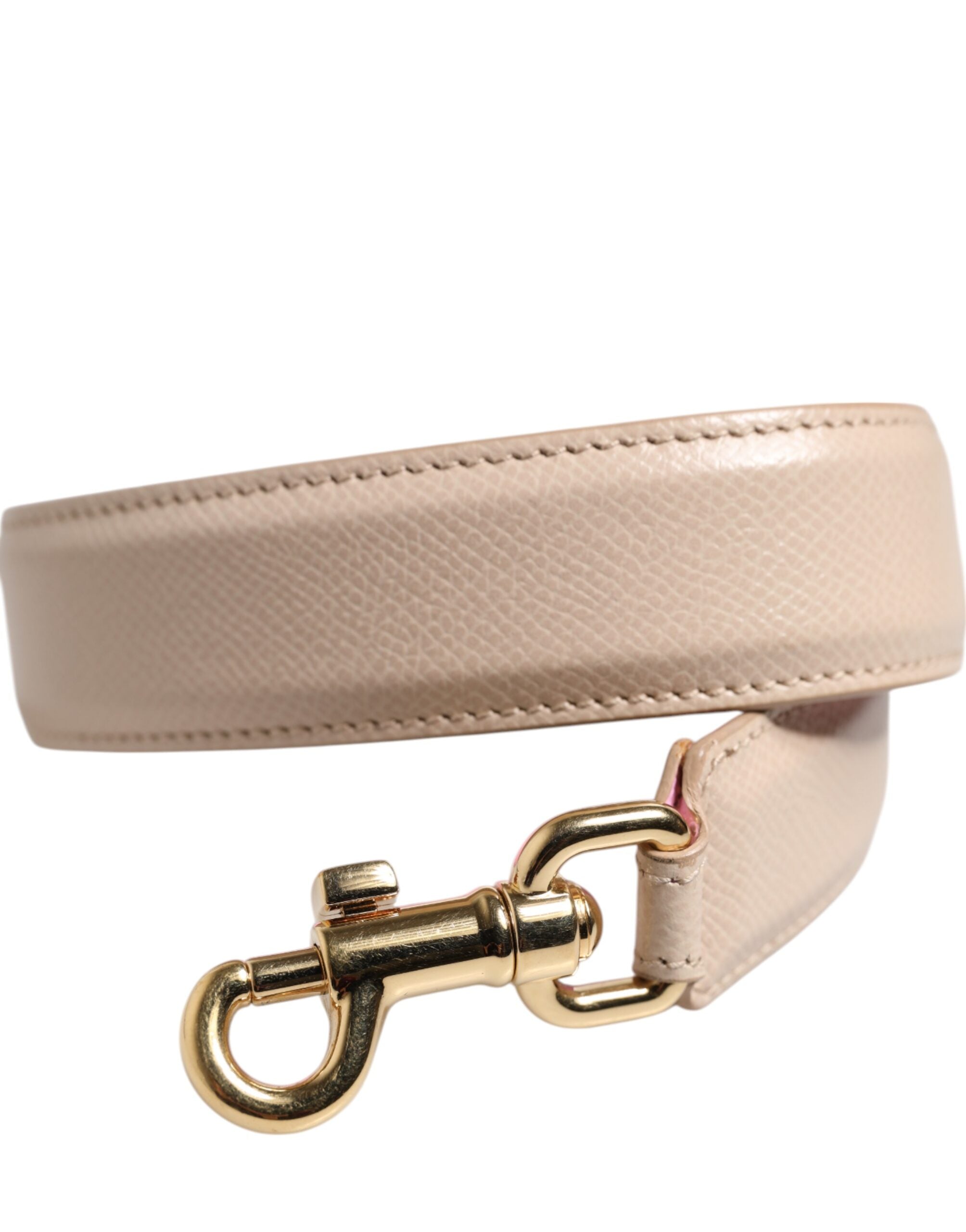 Dolce & Gabbana Beige Rosa Lederhandtasche Accessoire Schulterriemen