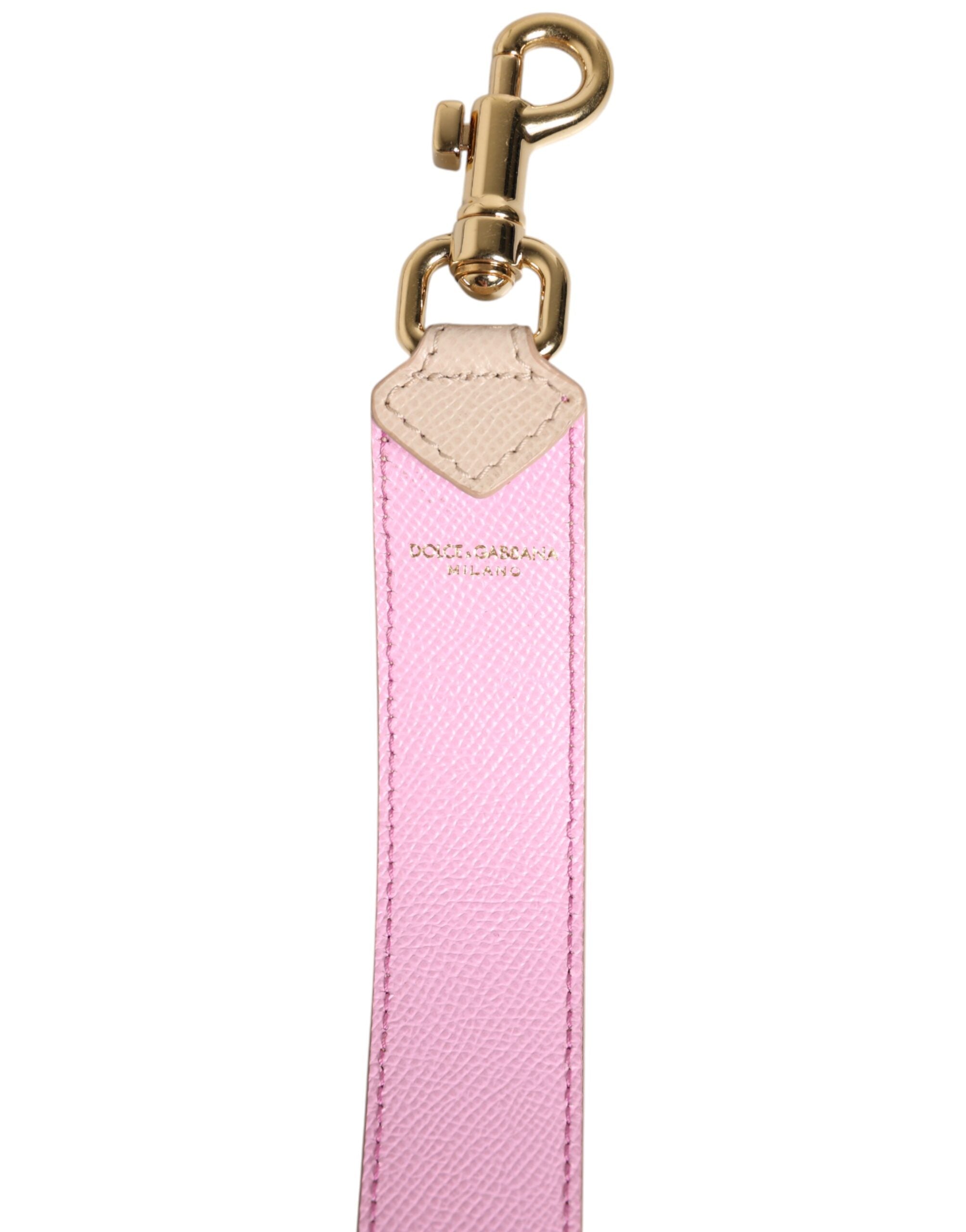 Dolce & Gabbana Beige Rosa Lederhandtasche Accessoire Schulterriemen