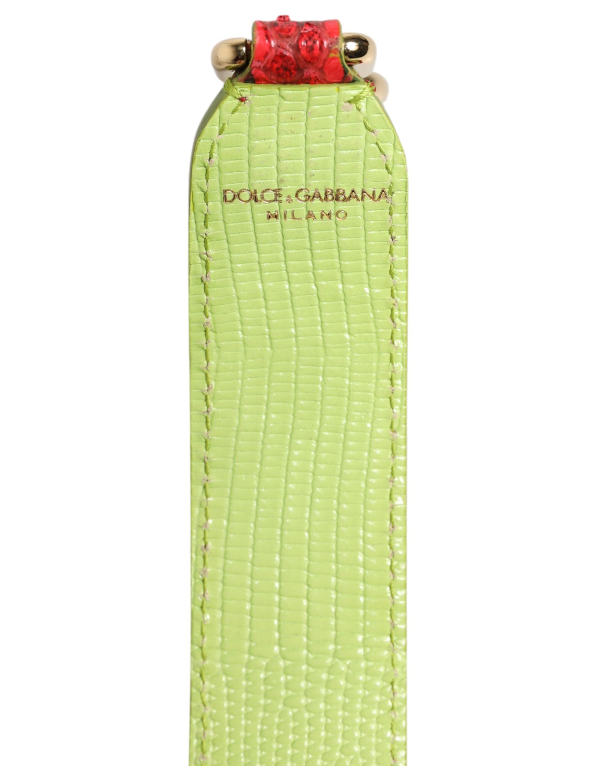 Dolce & Gabbana Red Exotic Leather Handbag Accessory Shoulder Strap