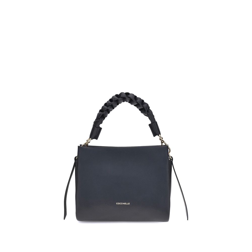 Coccinelle Schwarze Kalbsleder Bos Taurus Handtasche