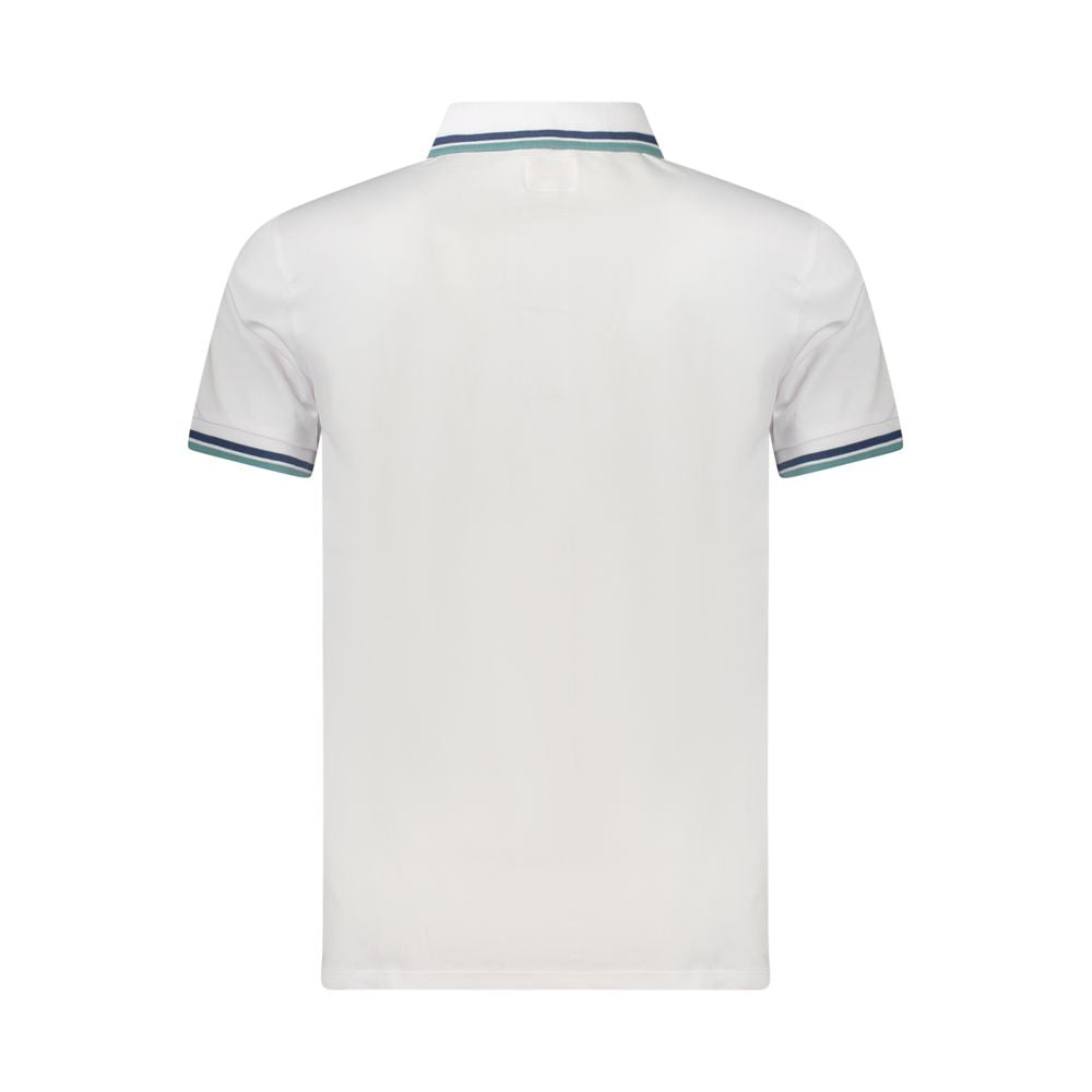 Guess Jeans Weißes Herren-Poloshirt aus Baumwolle