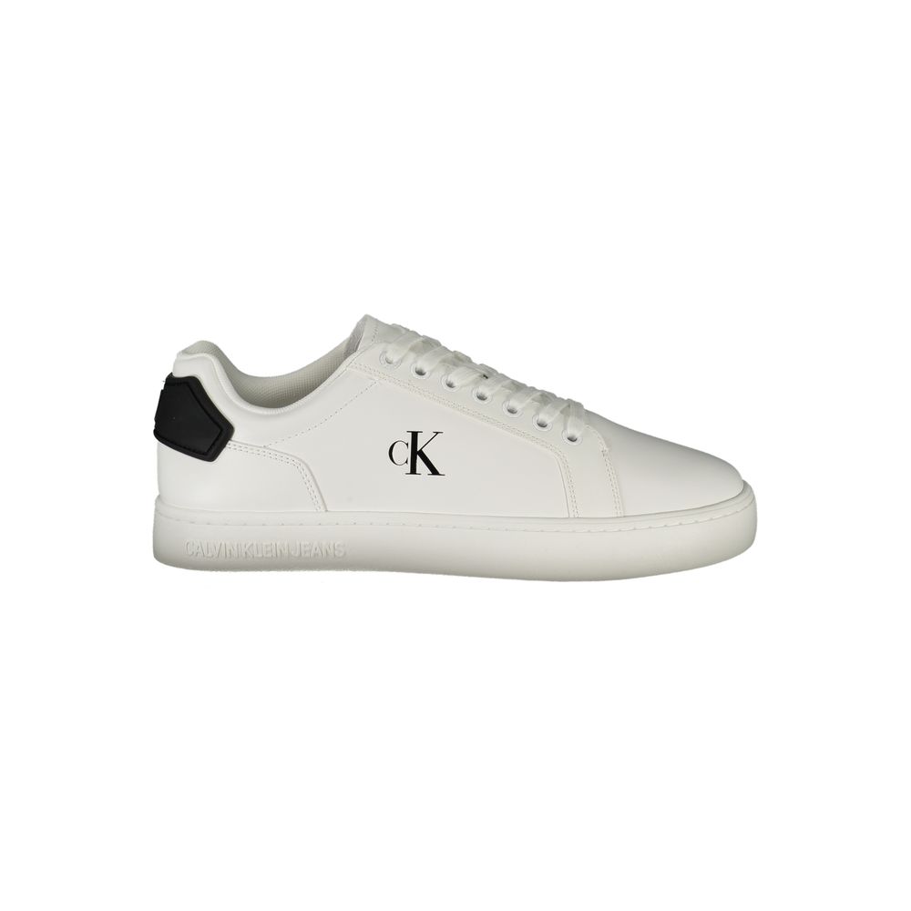 Calvin Klein Men's White Leather Sneakers
