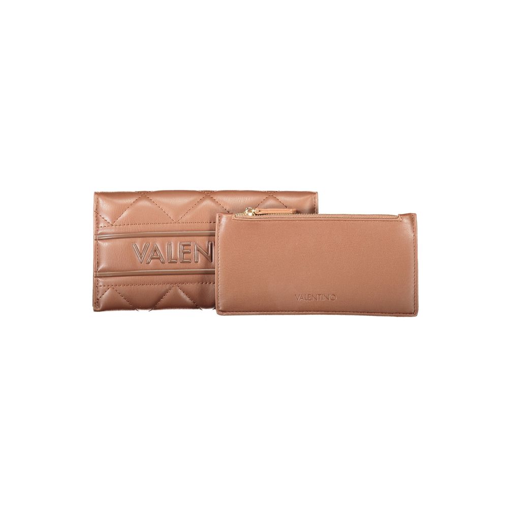Mario Valentino Braunes Polyethylen Damen Portemonnaie