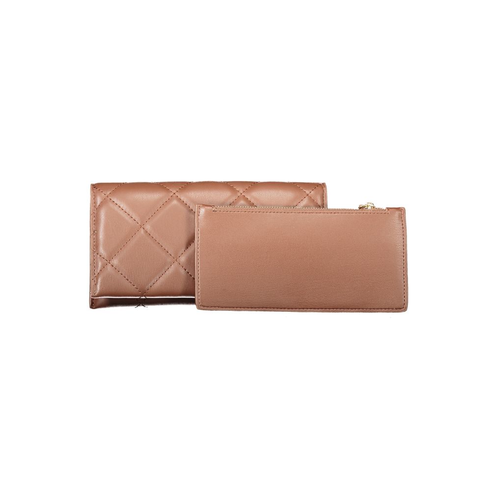 Mario Valentino Braunes Polyethylen Damen Portemonnaie