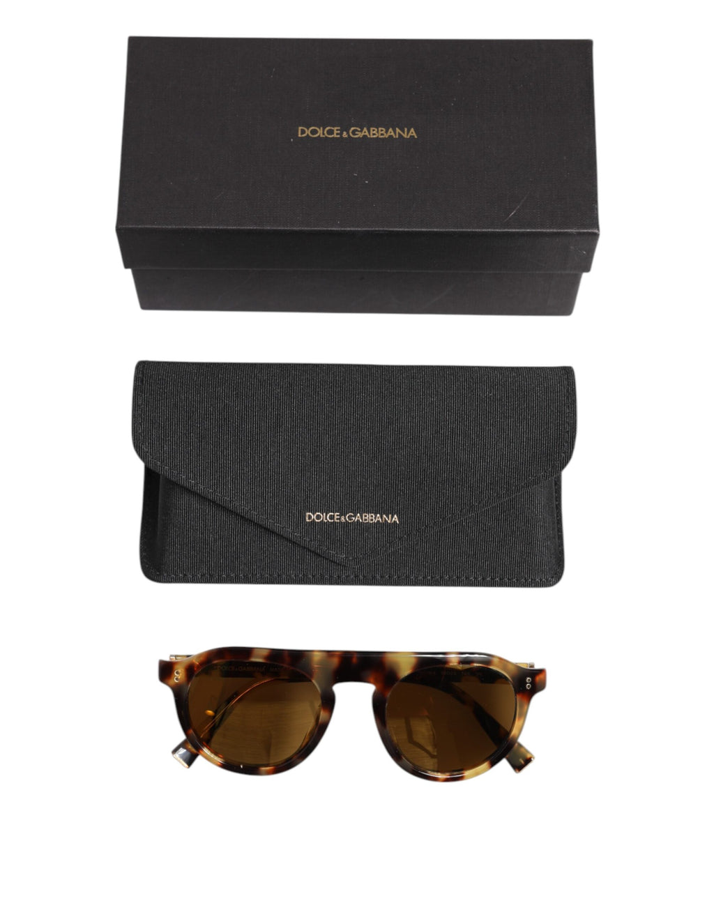 Dolce & Gabbana Brown Leopard Print Acetate Sunglasses