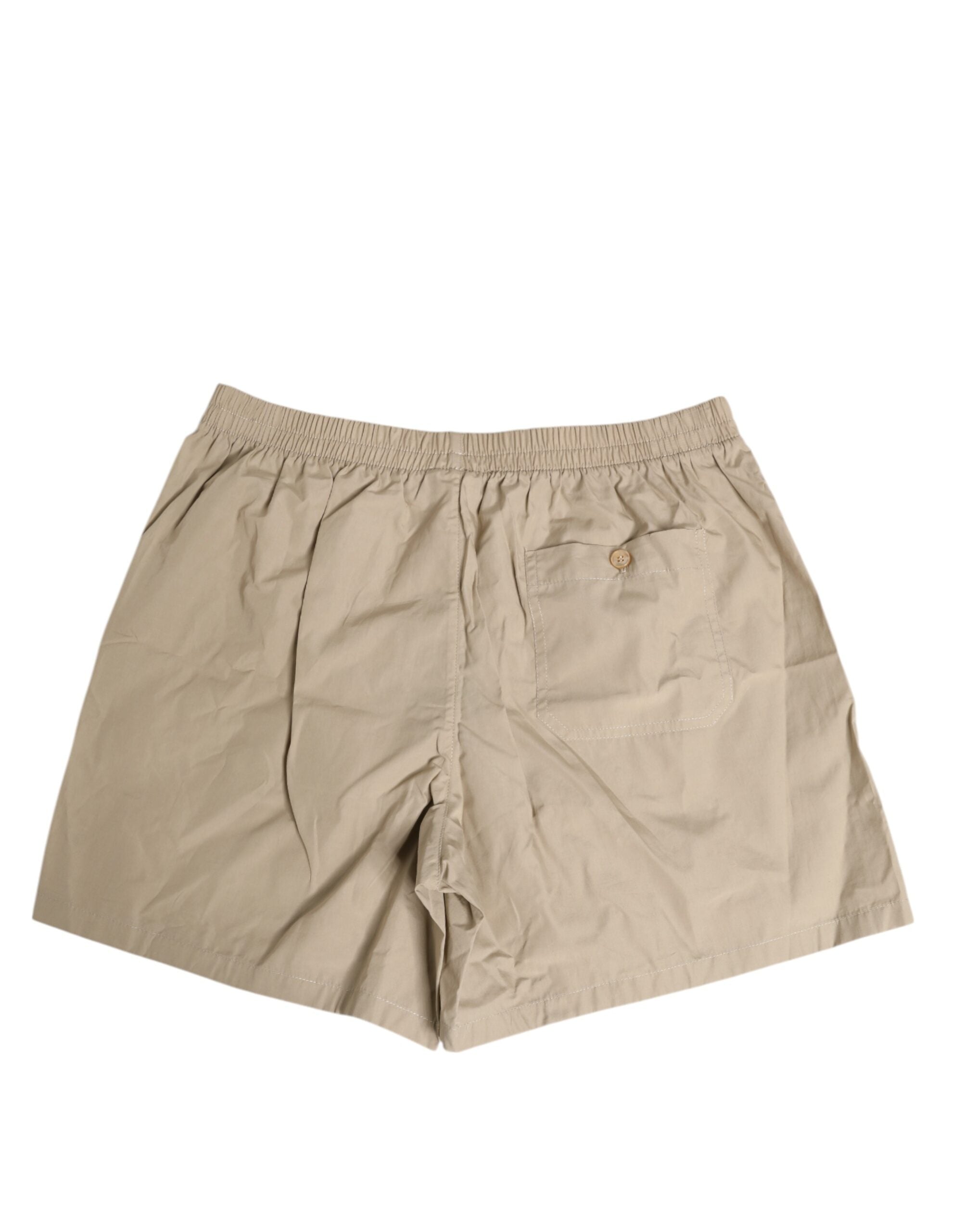 Dolce & Gabbana Beige Cotton Regular Boxer Briefs Underwear