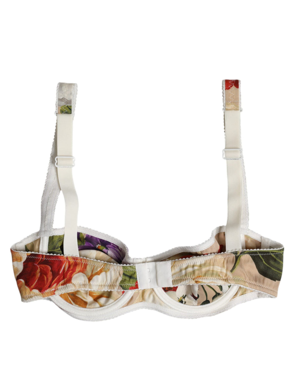 Dolce & Gabbana Beige Floral Balconcino Underwire Bra Underwear