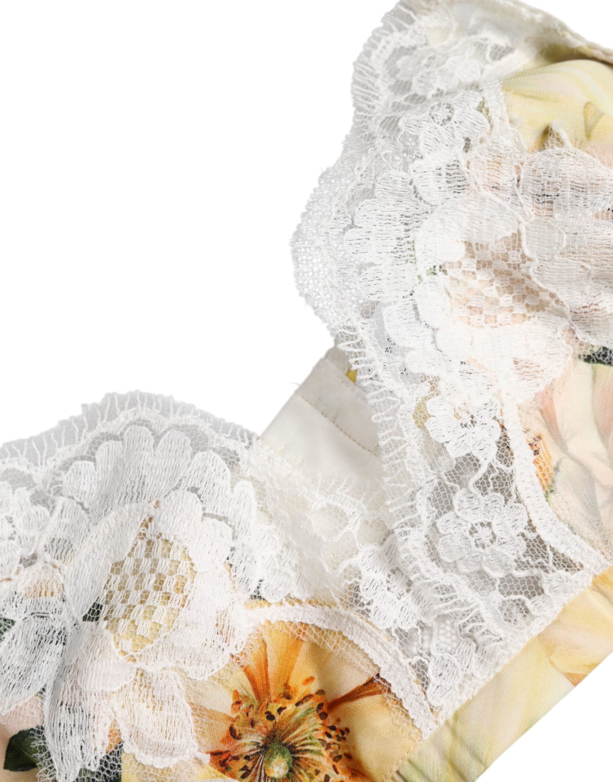 Dolce & Gabbana Multicolor Floral Print Non-Wire Bra Underwear