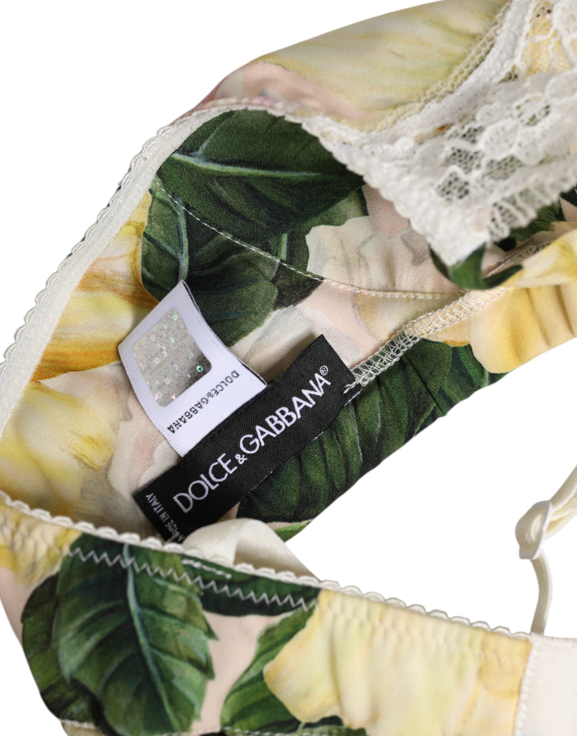 Dolce & Gabbana Multicolor Floral Print Non-Wire Bra Underwear
