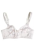 Dolce & Gabbana White Silk Wireless Balconette Bra Underwear
