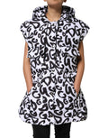 Dolce & Gabbana White DG Mania Sleeveless Hooded Puffer Jacket