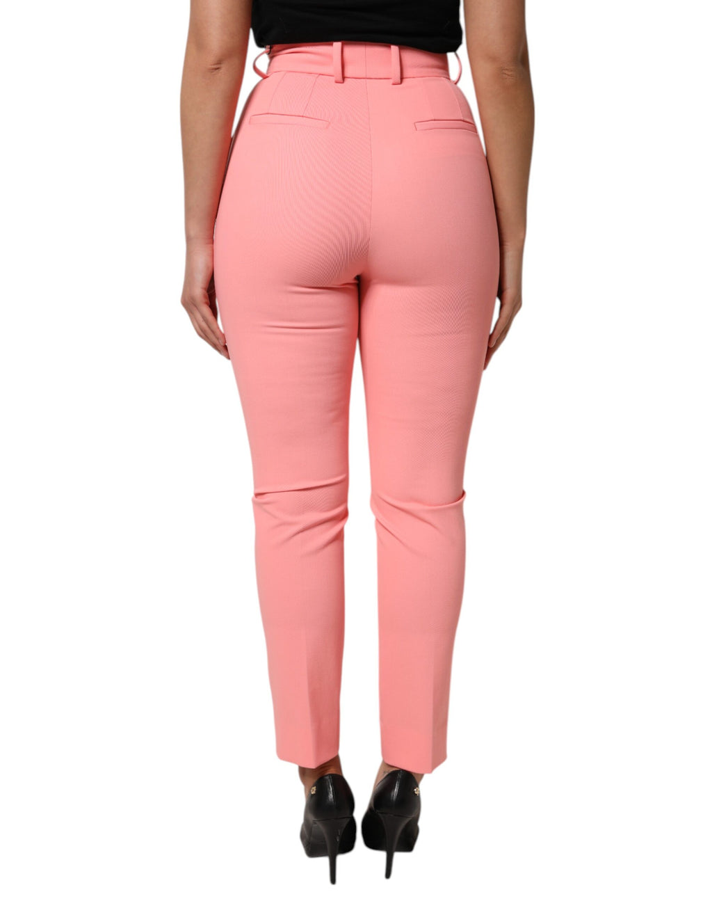 Dolce & Gabbana Pink High-Waist Dress with Tapered Trousers