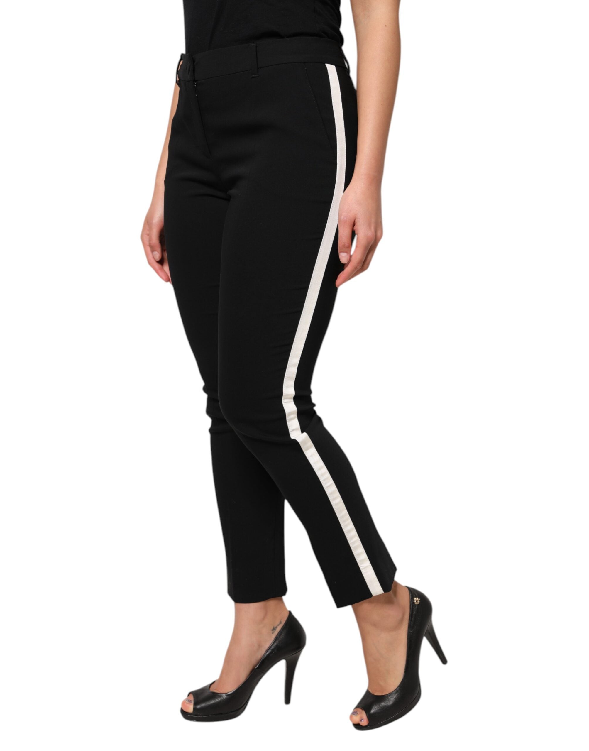 Dolce & Gabbana Black Tailored Wool Trousers