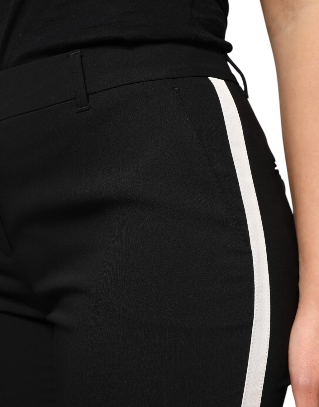 Dolce & Gabbana Black Tailored Wool Trousers
