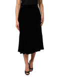 Dolce & Gabbana Black High-Waisted Flared Midi Skirt