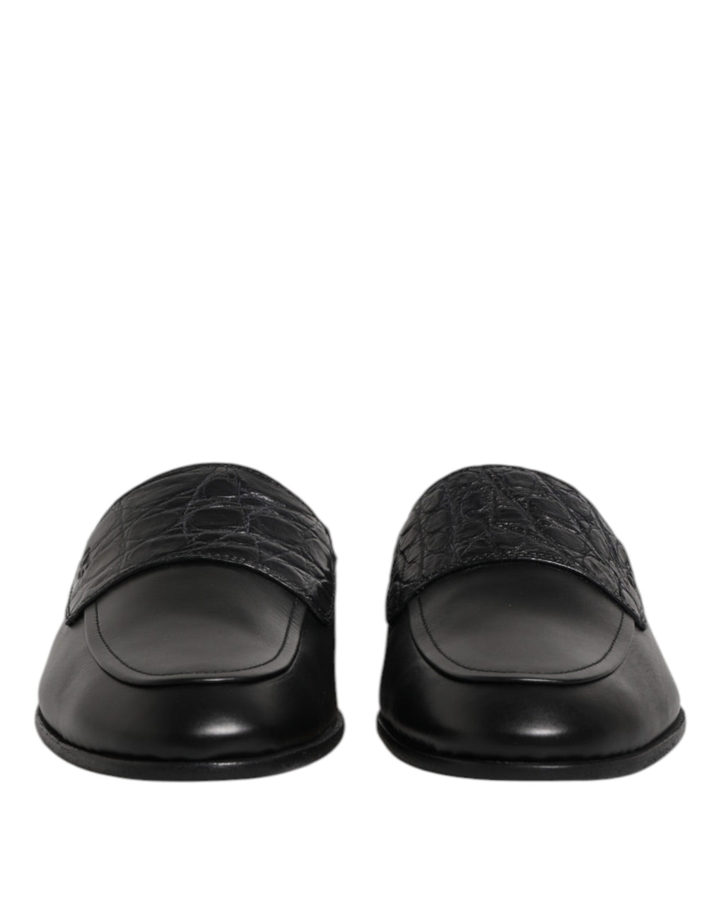 Dolce & Gabbana Black Calfskin Loafer Shoes