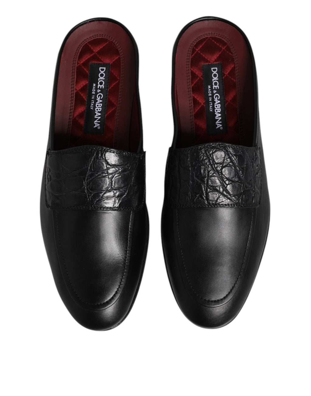 Dolce & Gabbana Black Calfskin Loafer Shoes