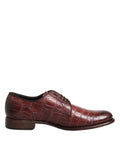 Dolce & Gabbana Burgundy Leather Lace-up Derby Dress Shoes