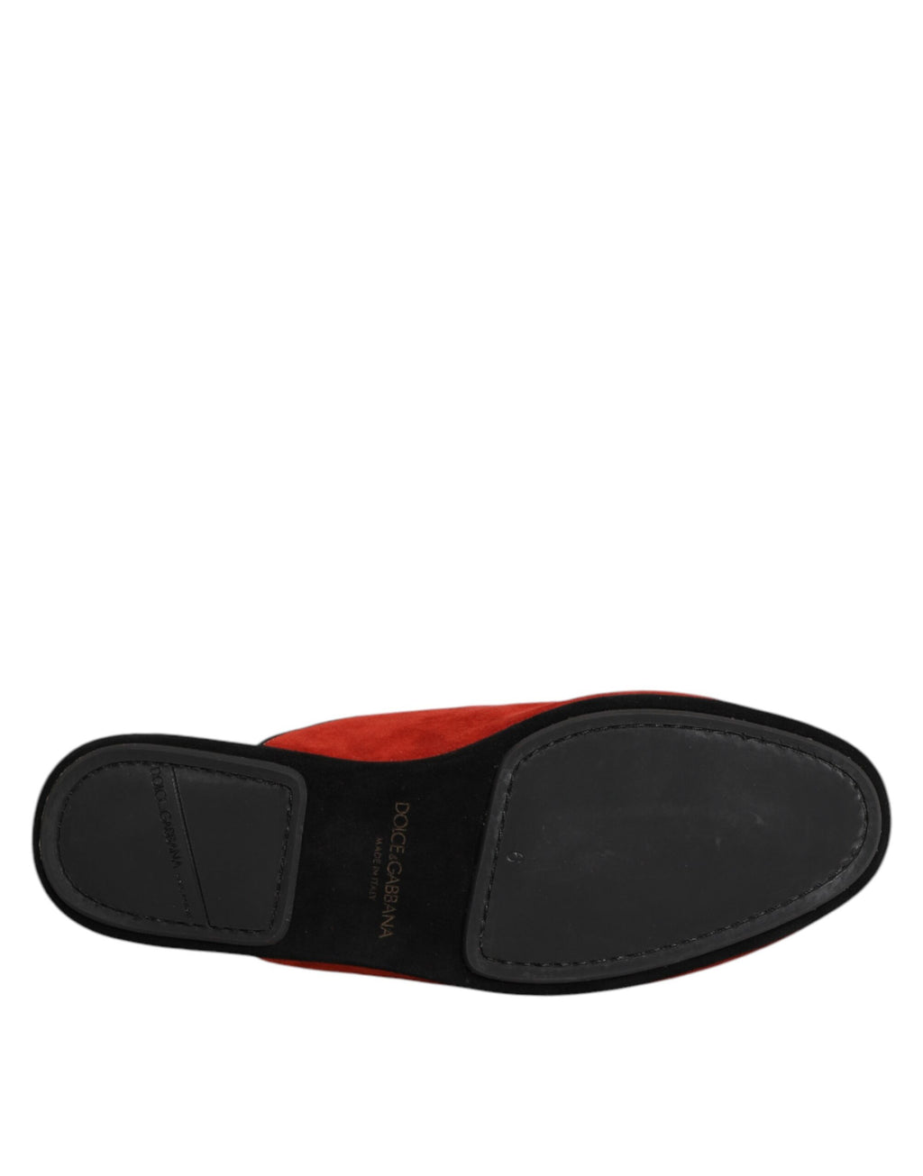 Dolce & Gabbana Orange Wildleder Pantoffeln Flach Hausschuhe