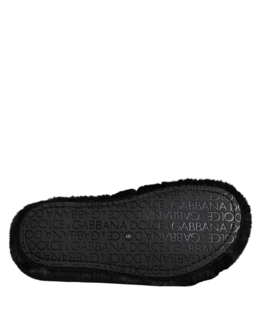Dolce & Gabbana Schwarzer Polyester-Samt Pantoffel Schuhe