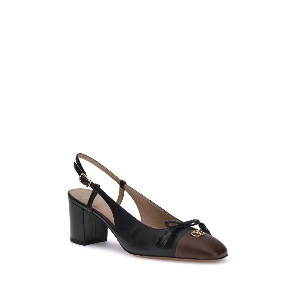 Valentino Garavani Schwarze Pumps aus Kalbsleder Bos Taurus