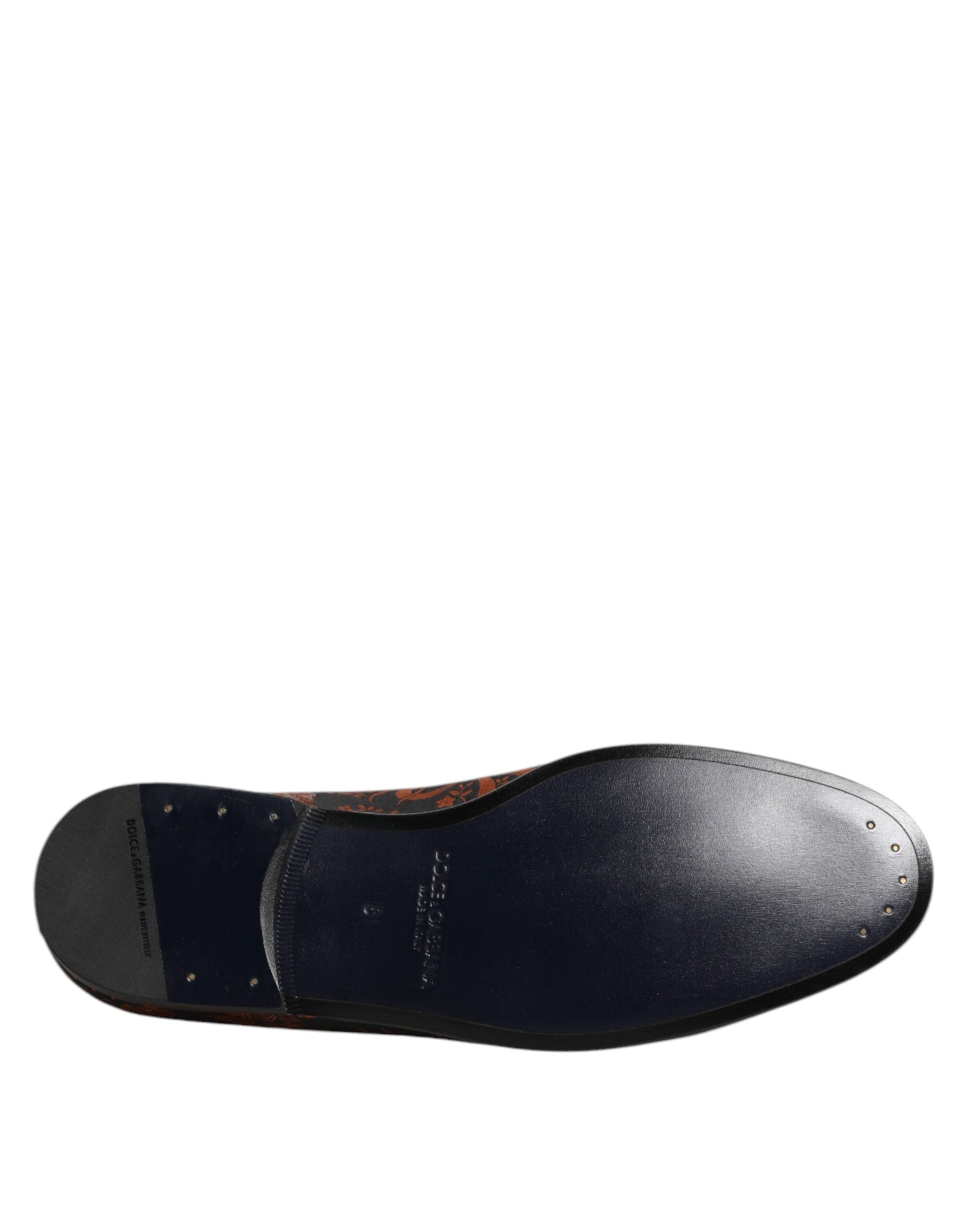 Dolce & Gabbana Schwarze Jacquard Polyester Slipper Schuhe