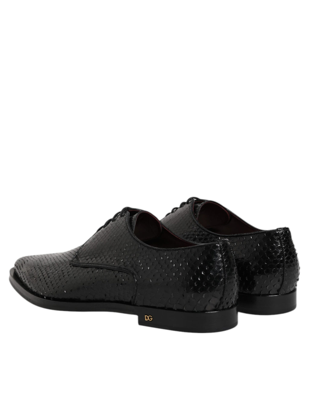 Dolce & Gabbana Schwarz Leder Lace Up Kleid Männer Derby Schuhe