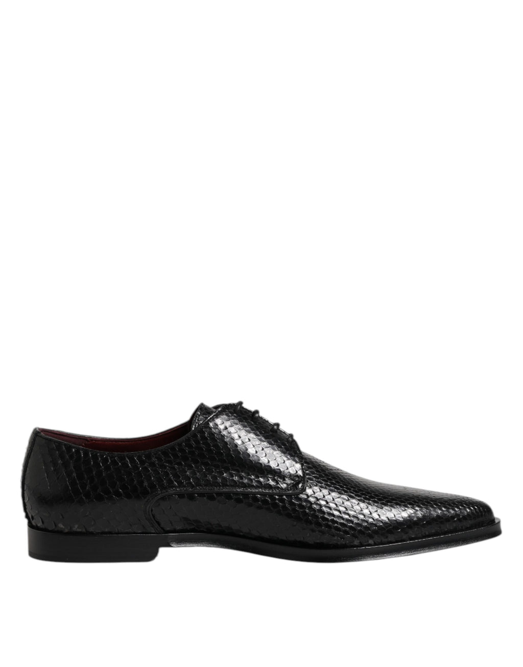 Dolce & Gabbana Schwarz Leder Lace Up Kleid Männer Derby Schuhe