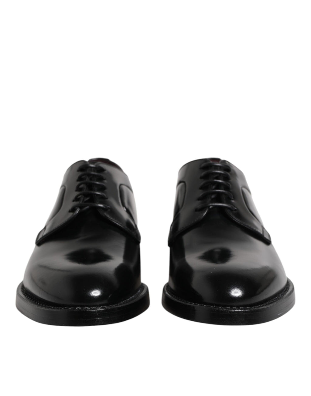 Dolce & Gabbana Black Calfskin Lace-up Dress Derby Shoes