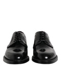 Dolce & Gabbana Schwarze Kalbsleder Schnürschuhe Dress Derby
