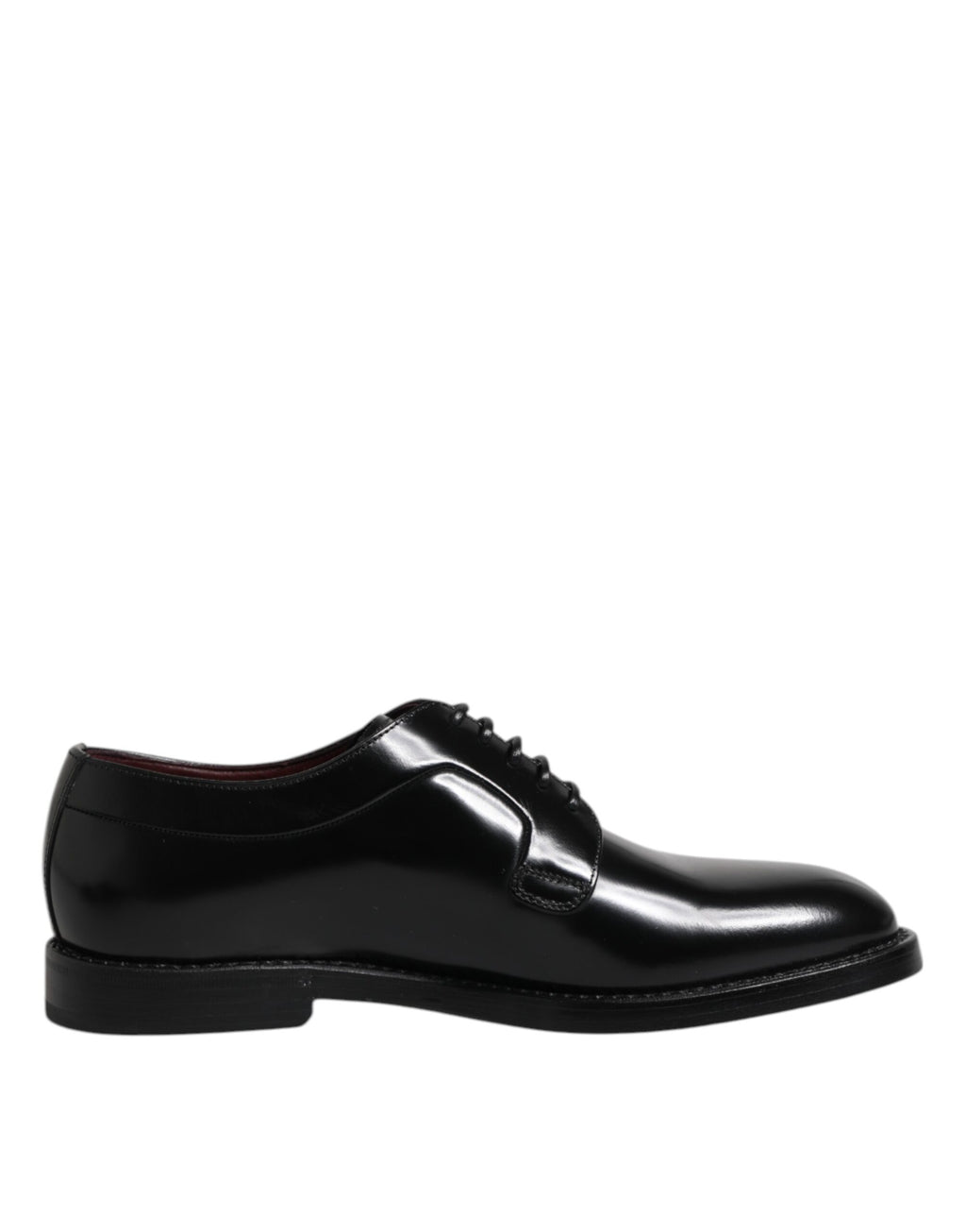 Dolce & Gabbana Black Calfskin Lace-up Dress Derby Shoes