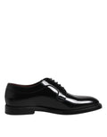 Dolce & Gabbana Black Calfskin Lace-up Dress Derby Shoes