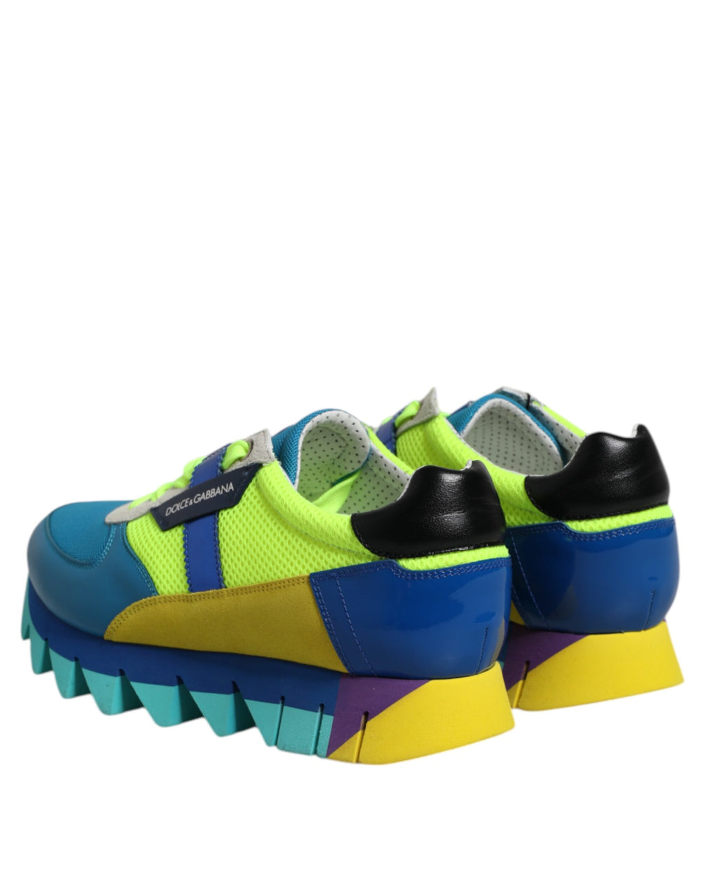Dolce & Gabbana Multicolor Leather Low Top Men's Sneakers Shoes