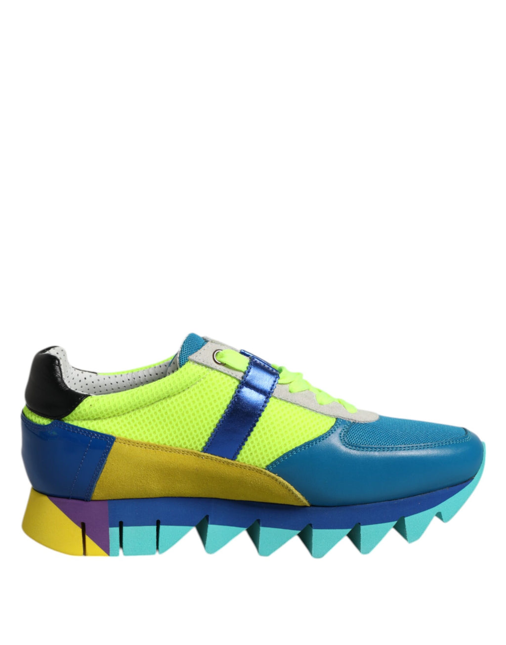 Dolce & Gabbana Multicolor Leather Low Top Men's Sneakers Shoes