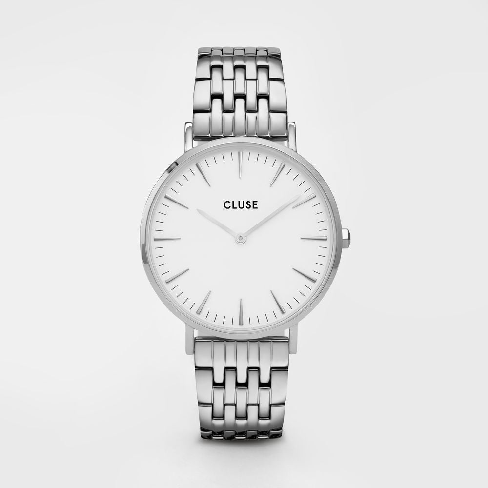 Cluse Silberne Edelstahl-Dresswatch