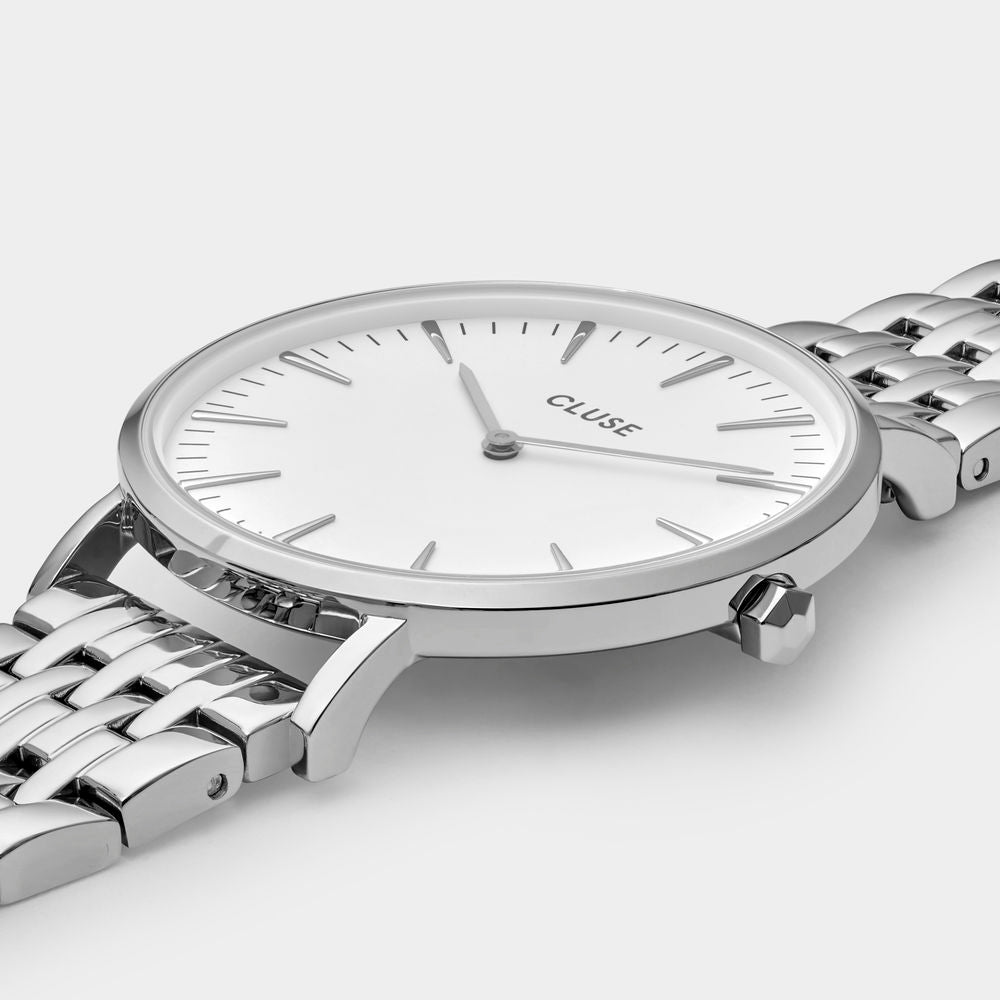 Cluse Silberne Edelstahl-Dresswatch
