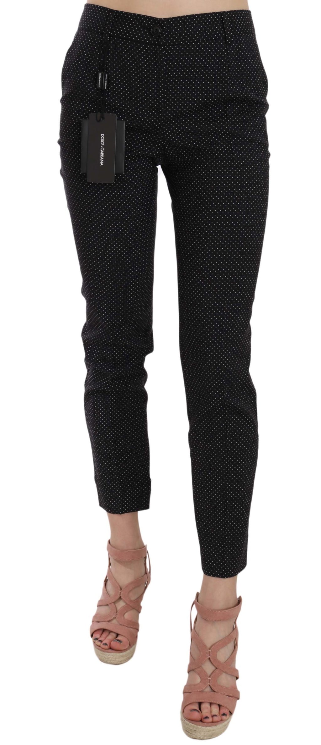 Dolce & Gabbana Polka Dot Slim Capri Tapered Pants