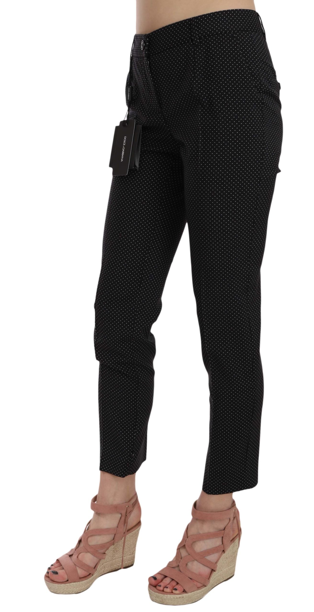 Dolce & Gabbana Polka Dot Slim Capri Tapered Pants