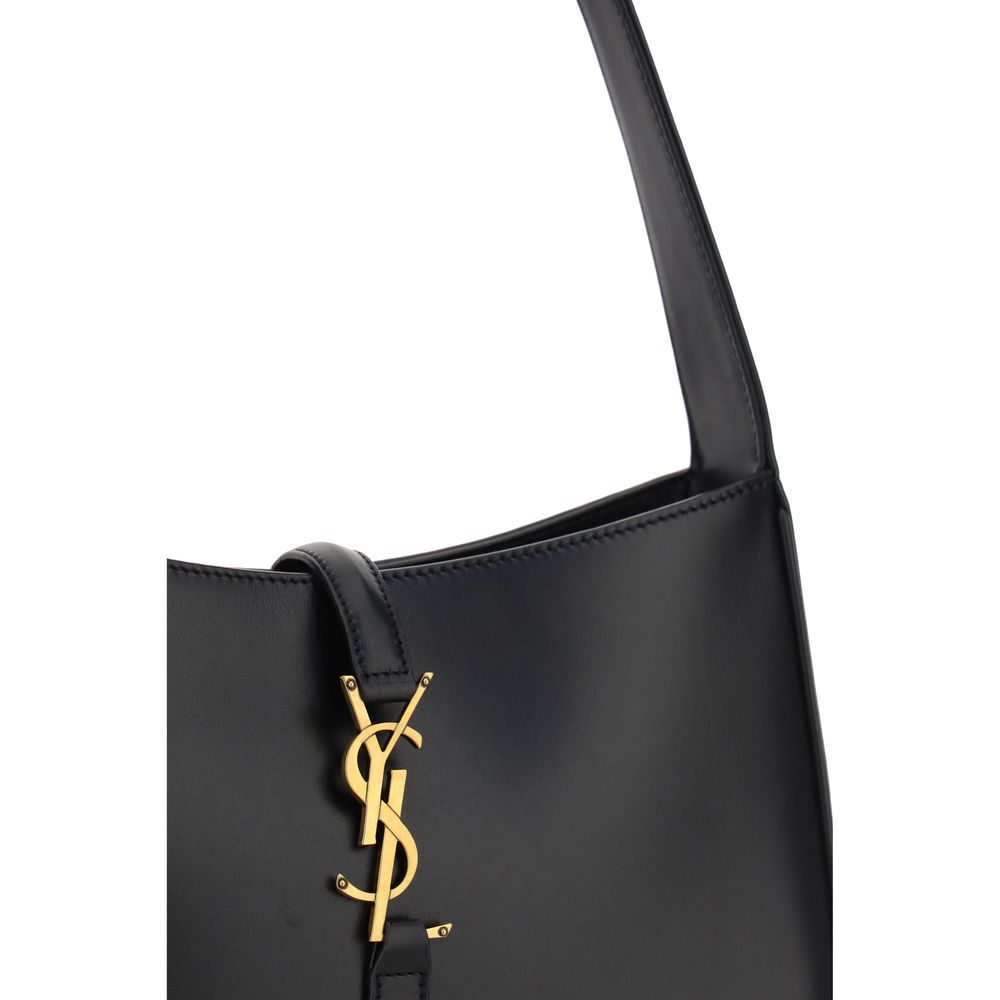Saint Laurent Schwarze Kalbsleder Bos Taurus Handtasche