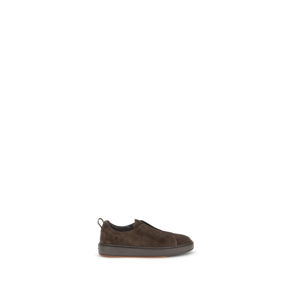 Santoni Braune Sneakers aus Kalbsleder Bos Taurus