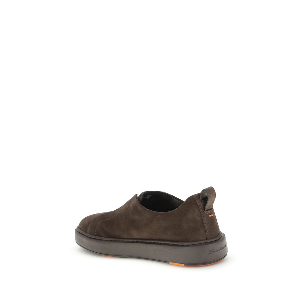 Santoni Braune Sneakers aus Kalbsleder Bos Taurus