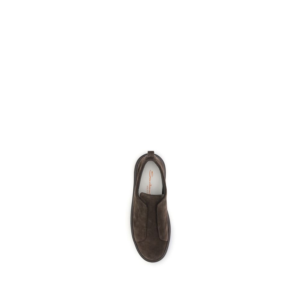 Santoni Braune Sneakers aus Kalbsleder Bos Taurus