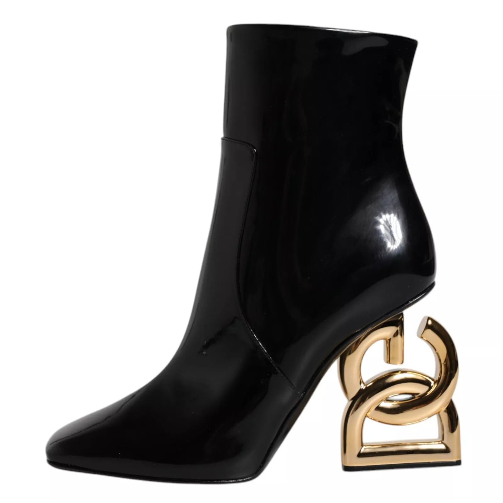 Dolce & Gabbana Black Jackie Leather Mid-Calf Boots Shoes
