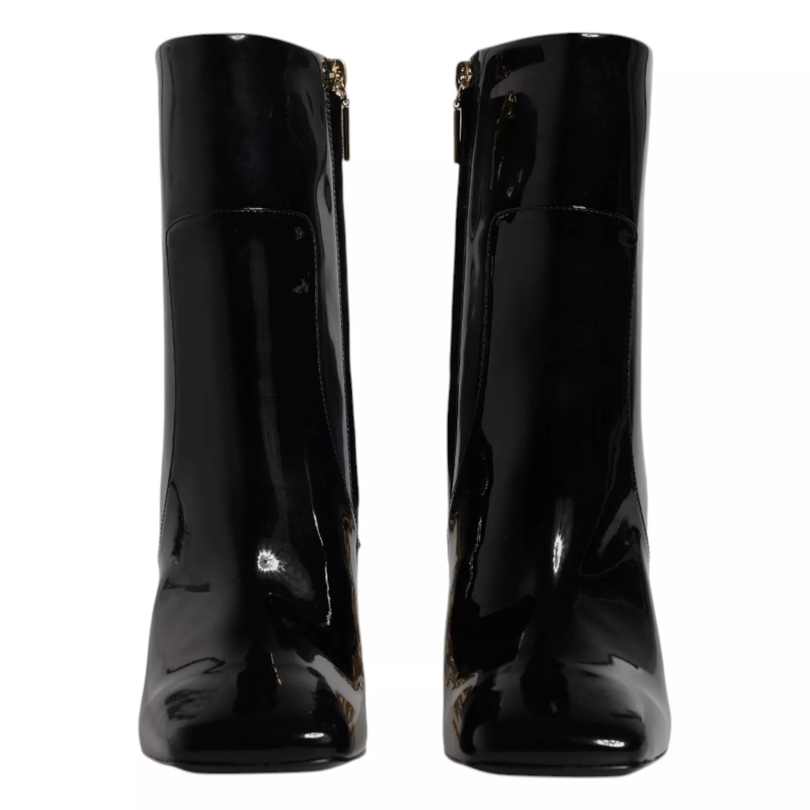 Dolce & Gabbana Black Jackie Leather Mid-Calf Boots Shoes