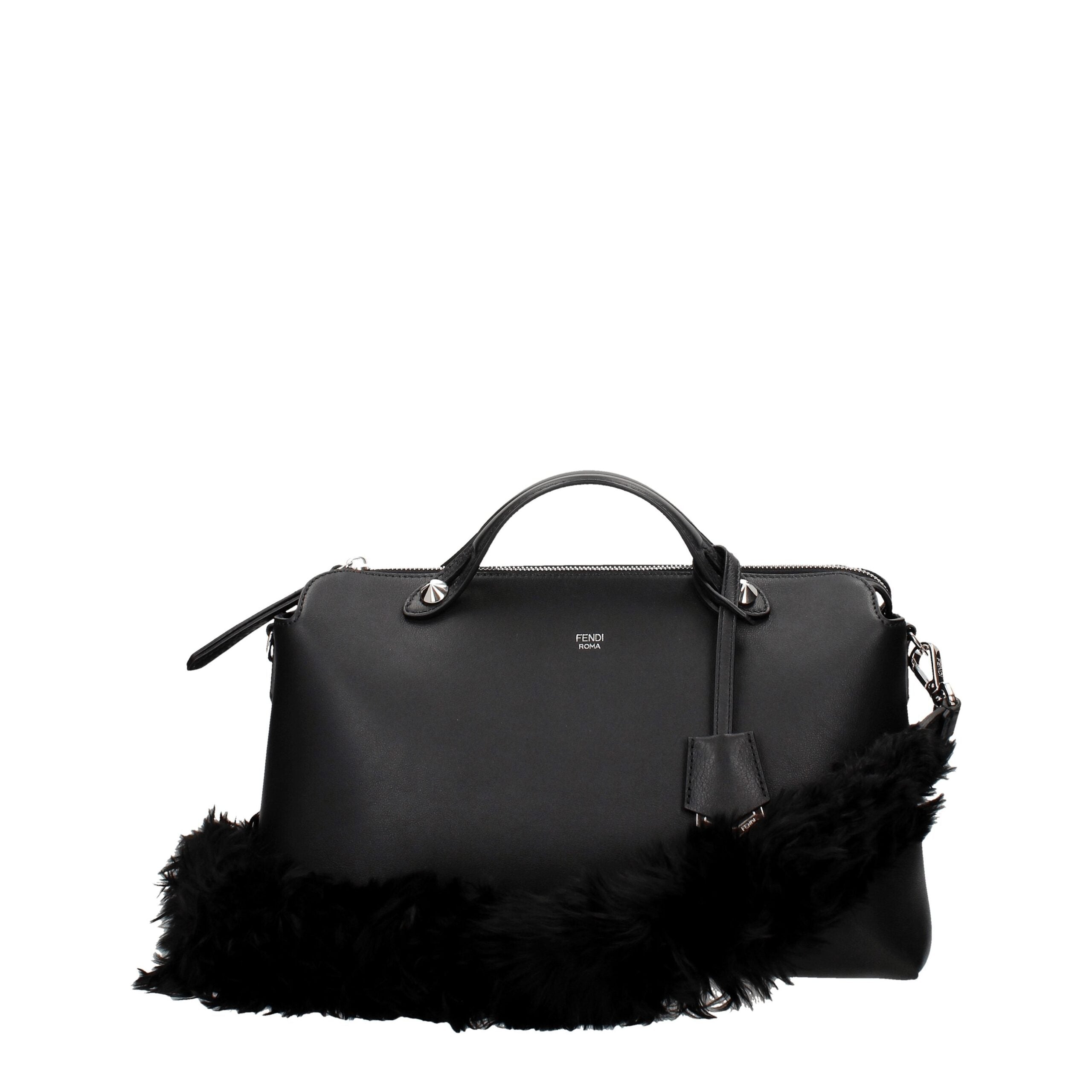Fendi Schwarze Leder-Umhängetasche