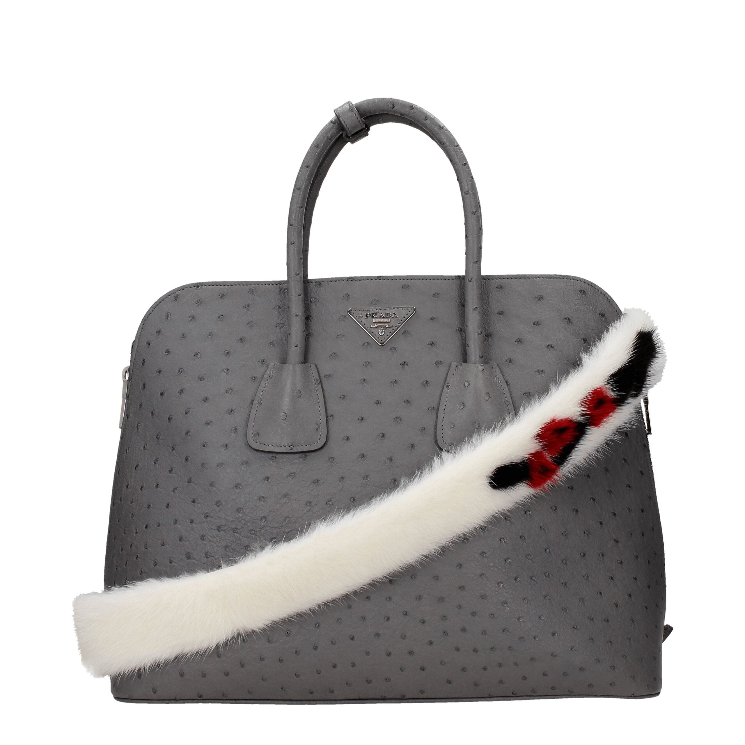 Prada Weiße Leder-Umhängetasche