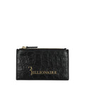 Billionaire Italian Couture Schwarzer Kartenetui aus Krokodilleder