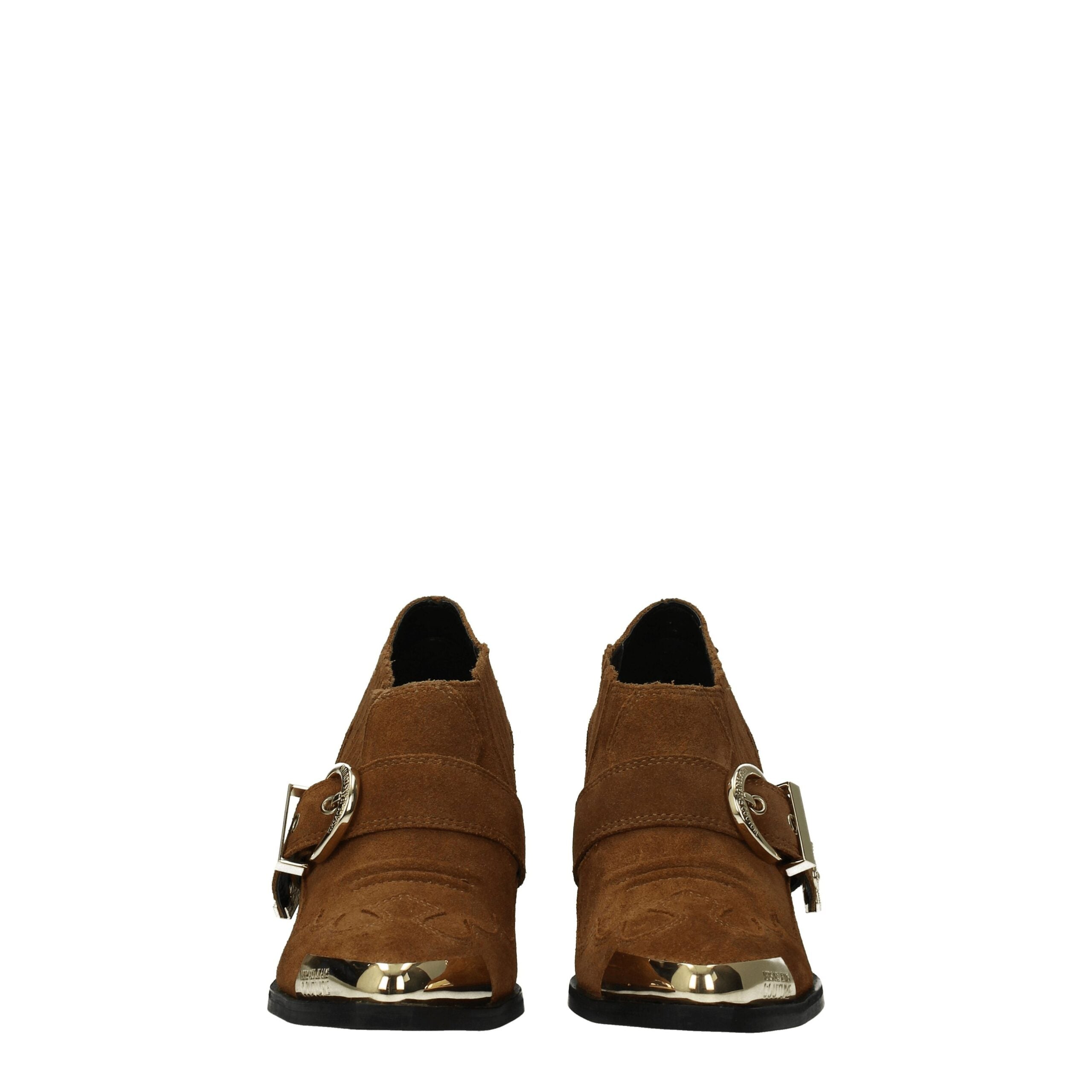 Versace Jeans Braune Lederstiefeletten